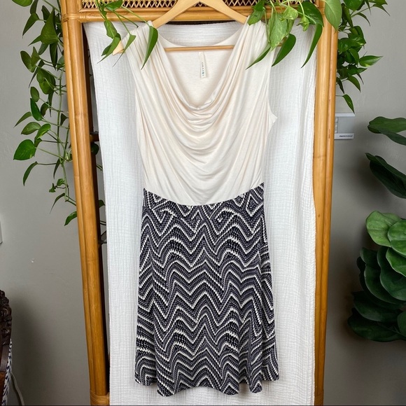 Gilli Dresses & Skirts - GILLI DRESS COWL Cream-and black dress